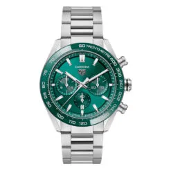 TAG Heuer CBN2A1N.BA0643 Carrera Calibre Heuer 02 44 Stainless Steel Green Dial Watch