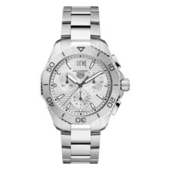 TAG Heuer CBP1111.BA0627 Aquaracer Professional 200 Quartz Chronograph Big Date Stainless Steel Silver Dial Watch