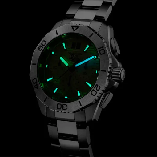 Tag Heuer Cbp1111.Ba0627 Aquaracer Professional 200 Quartz Chronograph Big Date Stainless Steel Silver Dial Watch - Image 3