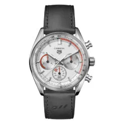 TAG Heuer CBS2011.FC6529 Carrera Chronosprint Glass Box 42 Stainless Steel Porsche 2023 Silver Dial Watch