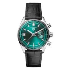TAG Heuer CBS2211.FC6545 Carrera Chronograph Dato Glass Box Stainless Steel Green Dial Watch