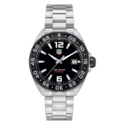 TAG Heuer WAZ1110.BA0875 Formula 1 Quartz 41 Stainless Steel Black Dial Watch