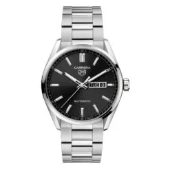 TAG Heuer WBN2010.BA0640 Carrera Automatic Stainless Steel Black Dial Watch
