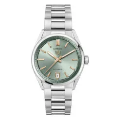 TAG Heuer WBN2312.BA0001 Carrera Date 36 Stainless Steel Green Dial Watch
