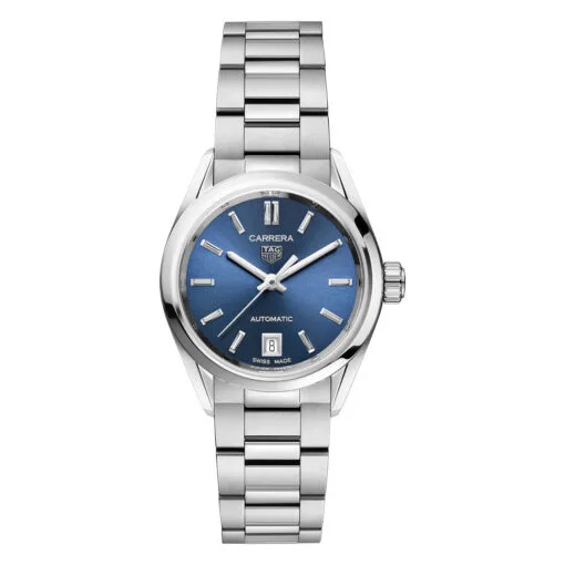 Tag Heuer Wbn2411.Ba0621 Carrera Date Automatic 29 Stainless Steel Blue Dial Watch