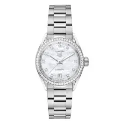 TAG Heuer WBN2414.BA0621 Carrera Date Automatic 29 Stainless Steel - Diamond Mother-of-Pearl Dial Watch