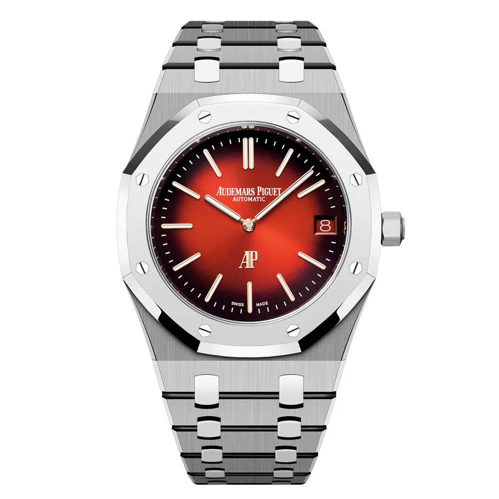 Audemars Piguet 16202Xt.oo.1240Xt.01 Royal Oak Jumbo Red Dial Titanium Watch