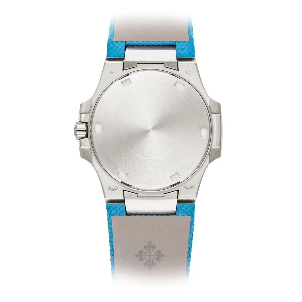 Patek Philippe 7010G-013 Nautilus Blue Dial 18K White Gold Diamond Bezel Ladies Watch - Image 3