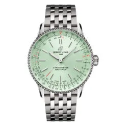 Breitling A17327361L1A1 Navitimer Automatic 36 Stainless Steel Mint Green Dial Watch