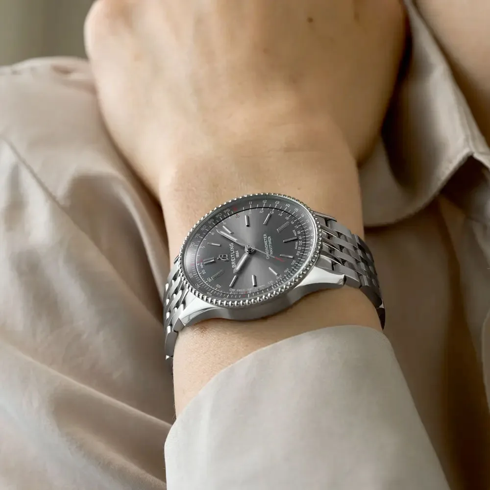 Breitling A17327381B1A1 Navitimer Automatic 36 Stainless Steel Grey Dial Watch - Image 2