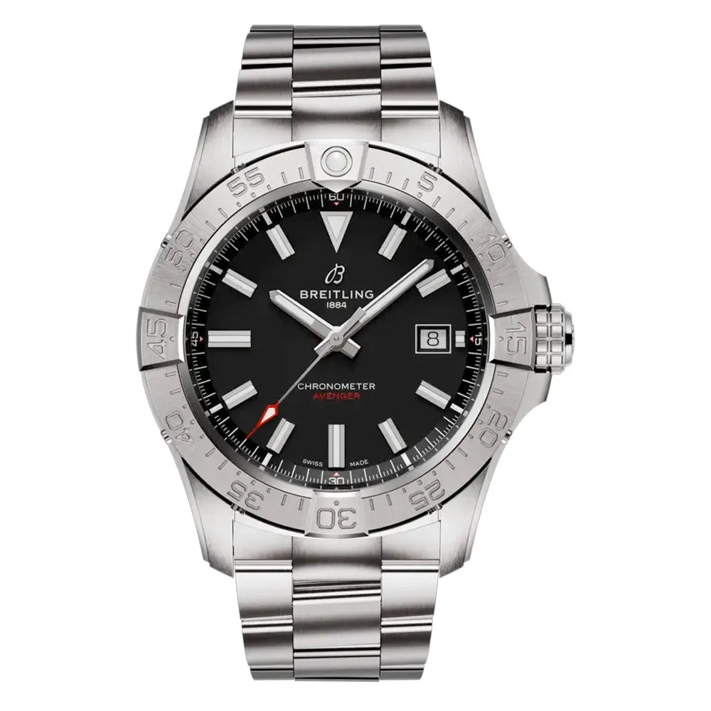 Breitling A17328101B1A1 Avenger Automatic 42 Stainless Steel Black Dial Watch