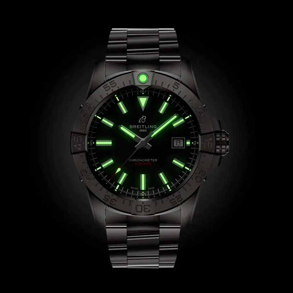 Breitling A17328101B1A1 Avenger Automatic 42 Stainless Steel Black Dial Watch - Image 3