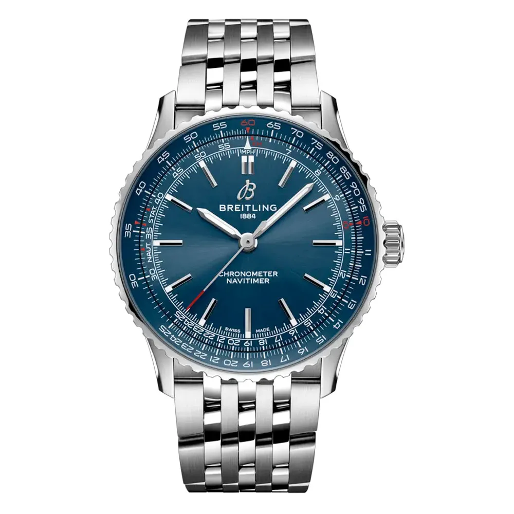 Breitling A17329161C1A1 Navitimer Automatic 41 Stainless Steel Blue Dial Watch