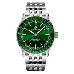 Breitling A17329371L1A1 Navitimer Automatic 41 Stainless Steel Green Dial Watch
