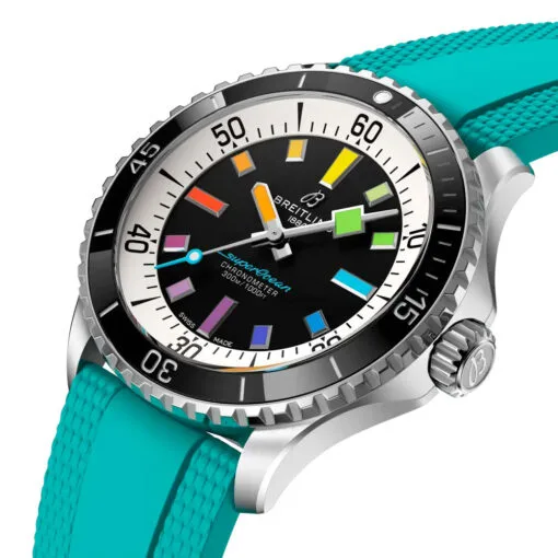 Breitling A17375211B2S2 Superocean Automatic 42 Stainless Steel Black - Rainbow Dial Watch - Image 2
