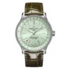 Breitling A17395361L1P1 Navitimer 35 Automatic Stainless Steel Alligator Mint Green Dial Watch