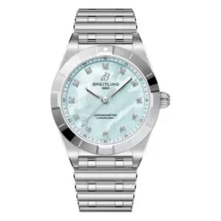 Breitling A72310101C1A1 Chronomat 28 Stainless Steel Blue Mother-of-Pearl Dial Watch