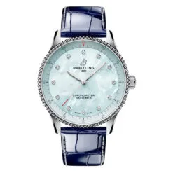Breitling A77320171C1P1 Navitimer Quartz 32 Stainless Steel Alligator Blue Mother-of-Pearl Dial Watch