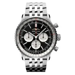 Breitling AB0137211B1A1 Navitimer B01 Chronograph 46 Stainless Steel Black Dial Watch