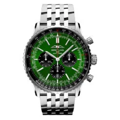 Breitling AB0137241L1A1 Navitimer B01 Chronograph 46 Stainless Steel Green Dial Watch