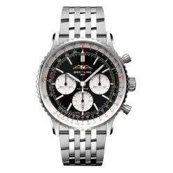 Breitling AB0138211B1A1 Navitimer B01 Chronograph 43 Stainless Steel Black Dial Watch