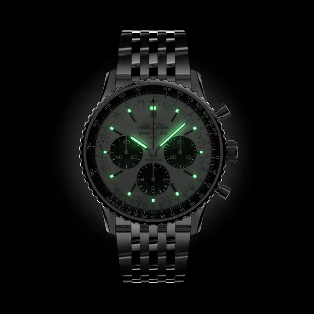 Breitling Ab0138241G1A1 Navitimer B01 Chronograph 43 Stainless Steel Silver Dial Watch - Image 3