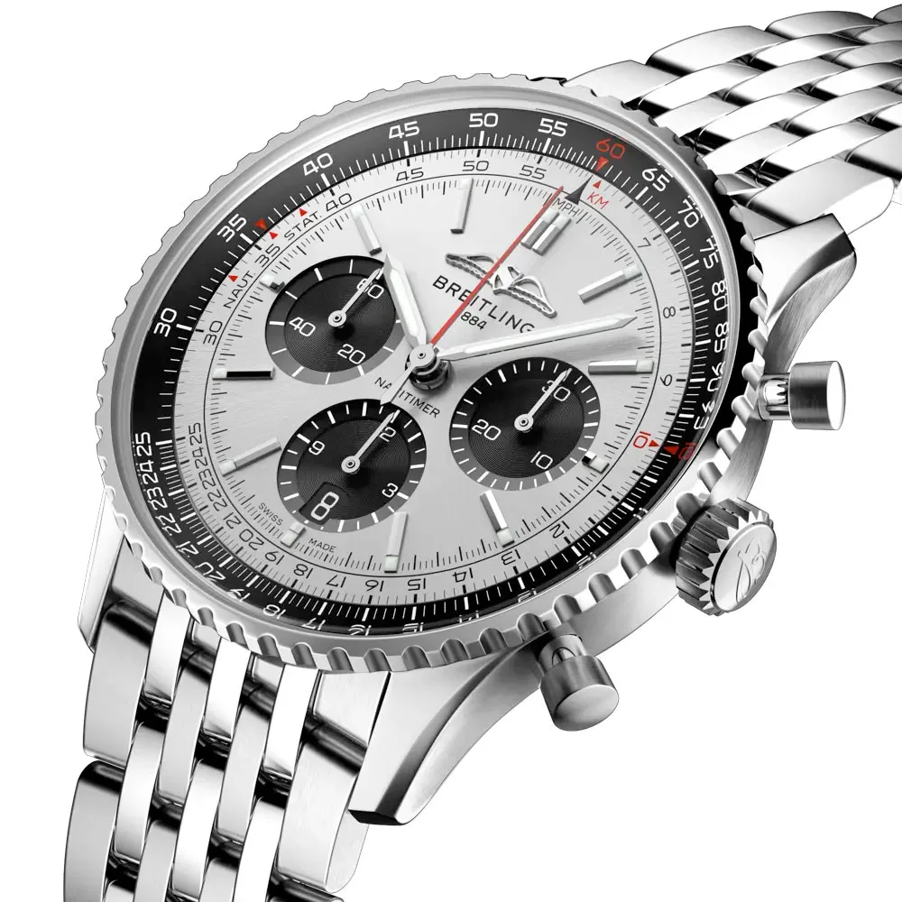 Breitling Ab0138241G1A1 Navitimer B01 Chronograph 43 Stainless Steel Silver Dial Watch - Image 2