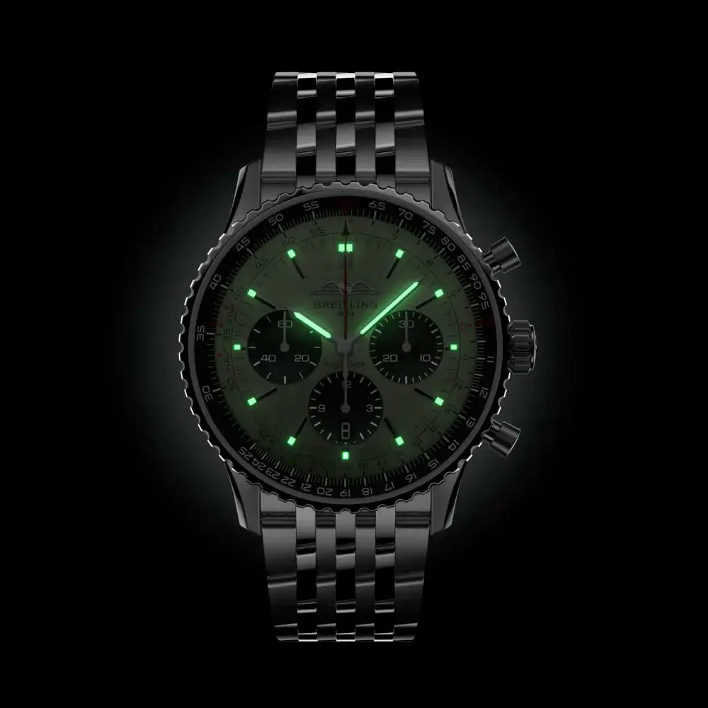 Breitling Ab0138241L1A1 Navitimer B01 Chronograph 43 Stainless Steel Mint Green Dial Watch - Image 3