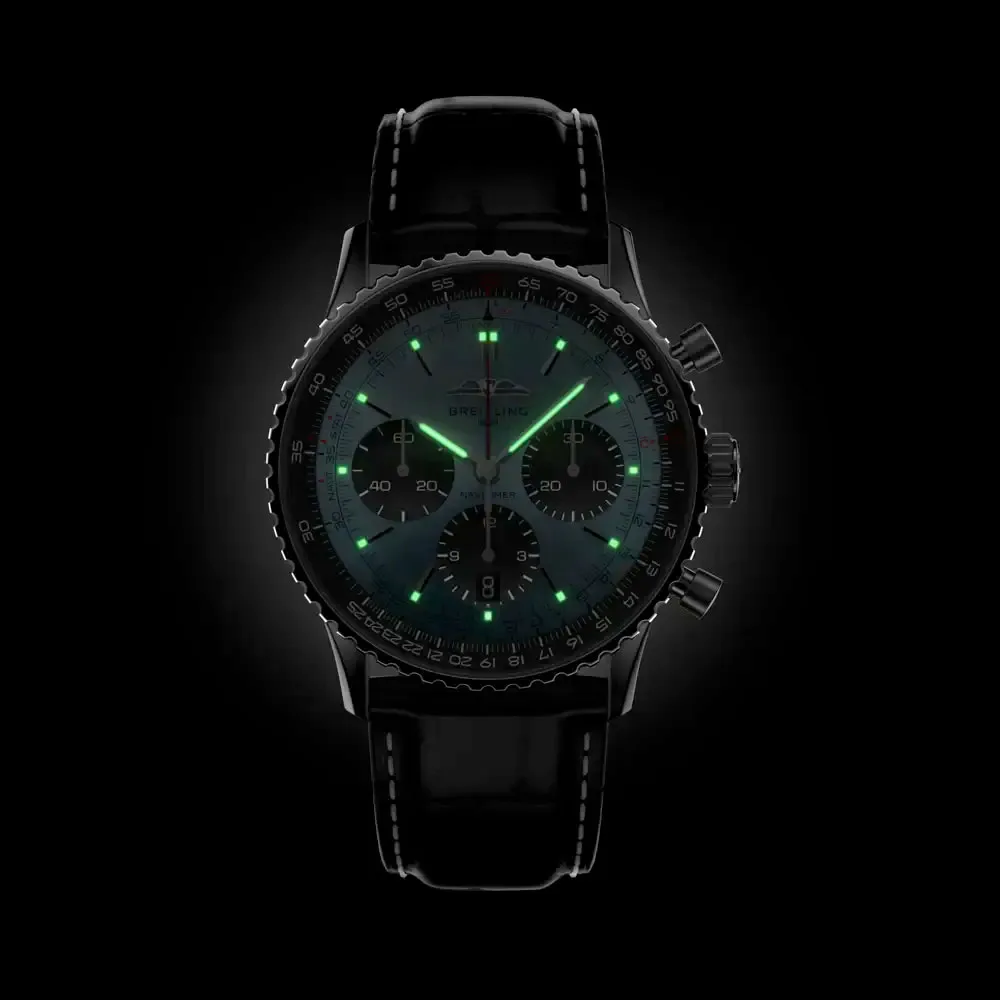 Breitling Ab0139241C2P1 Navitimer B01 Chronograph 41 Stainless Steel Alligator Ice Blue Dial Watch - Image 3