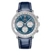 Breitling Ab0139631C1P1 Navitimer B01 Chronograph 41 Stainless Steel - Diamond Alligator Blue Dial Watch