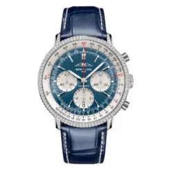 Breitling AB0139631C1P1 Navitimer B01 Chronograph 41 Stainless Steel - Diamond Alligator Blue Dial Watch