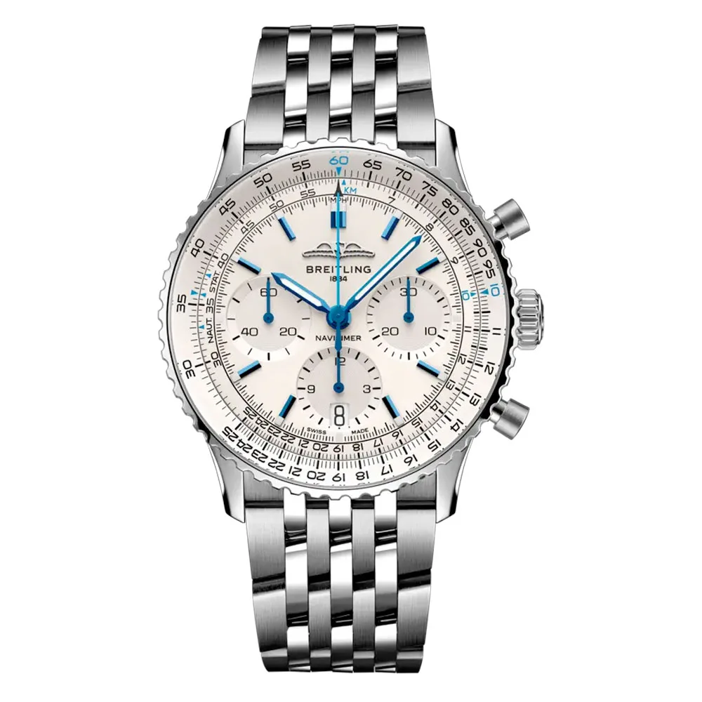 Breitling Ab0139A71G1A1 Navitimer B01 Chronograph 41 Stainless Steel White - Boutique Dial Watch