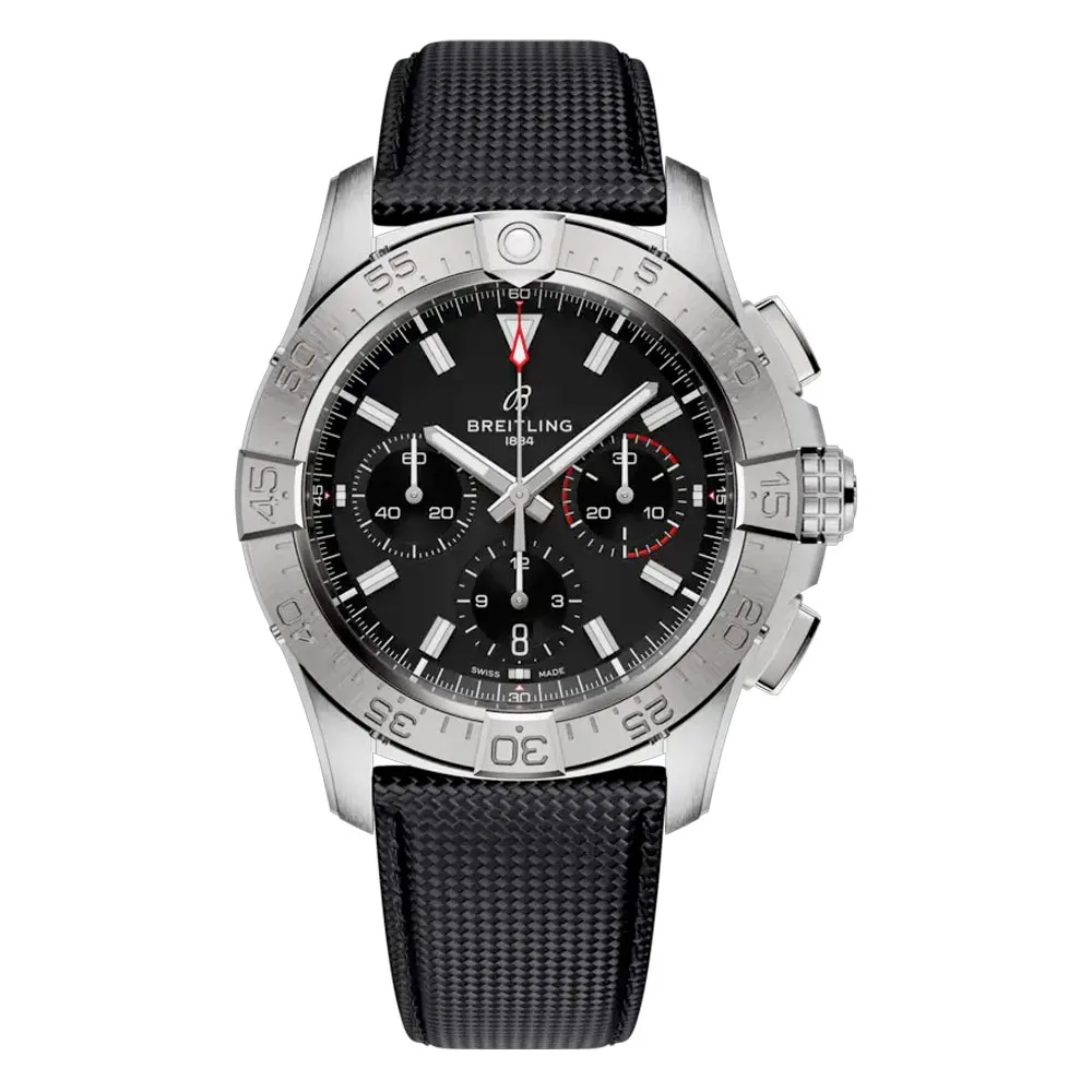 Breitling Ab0146101B1X1 Avenger B01 Chronograph 42 Stainless Steel Black Dial Watch