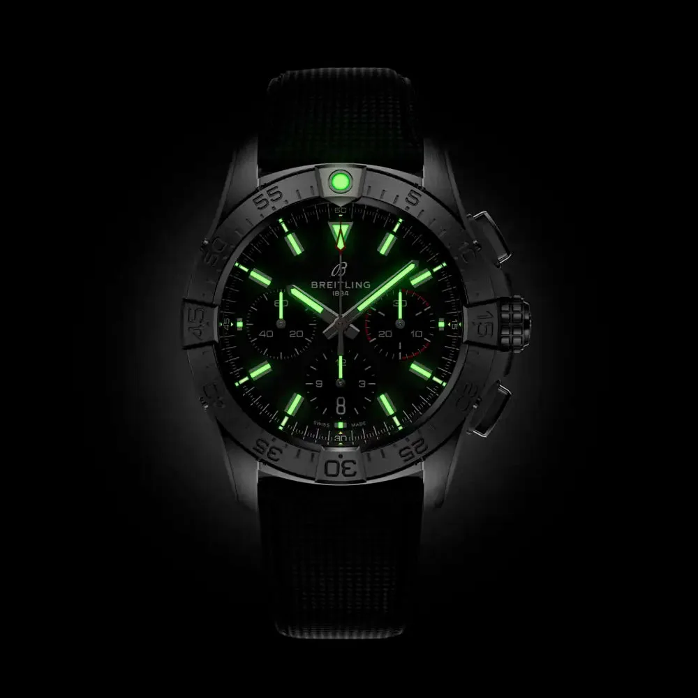 Breitling Ab0146101B1X1 Avenger B01 Chronograph 42 Stainless Steel Black Dial Watch - Image 3