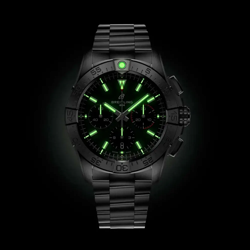 Breitling Ab0146101L1A1 Avenger B01 Chronograph 42 Stainless Steel Green Dial Watch - Image 3