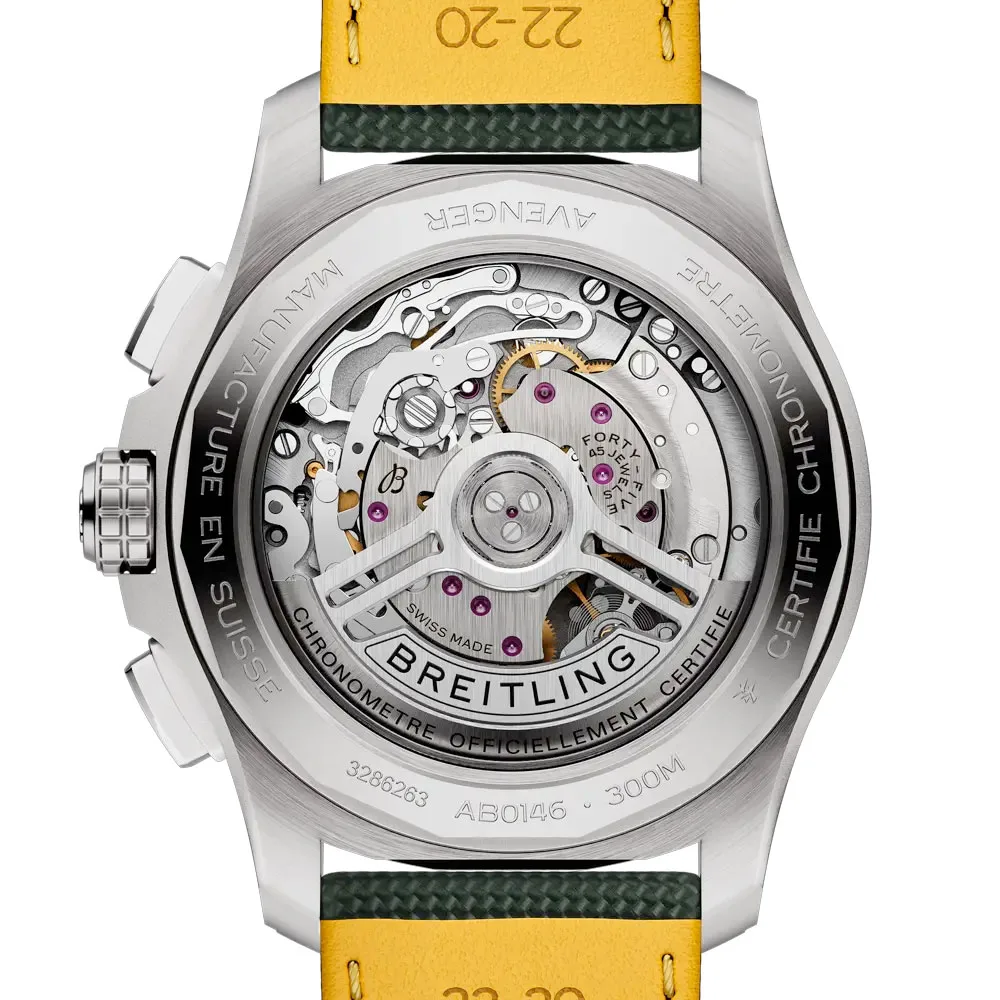 Breitling Ab0146101L1X1 Avenger B01 Chronograph 42 Stainless Steel Green Dial Watch - Image 2