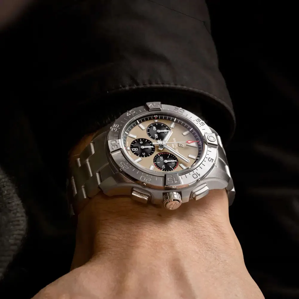 Breitling Ab0147101A1A1 Avenger B01 Chronograph 44 Stainless Steel Sand Dial Watch - Image 3