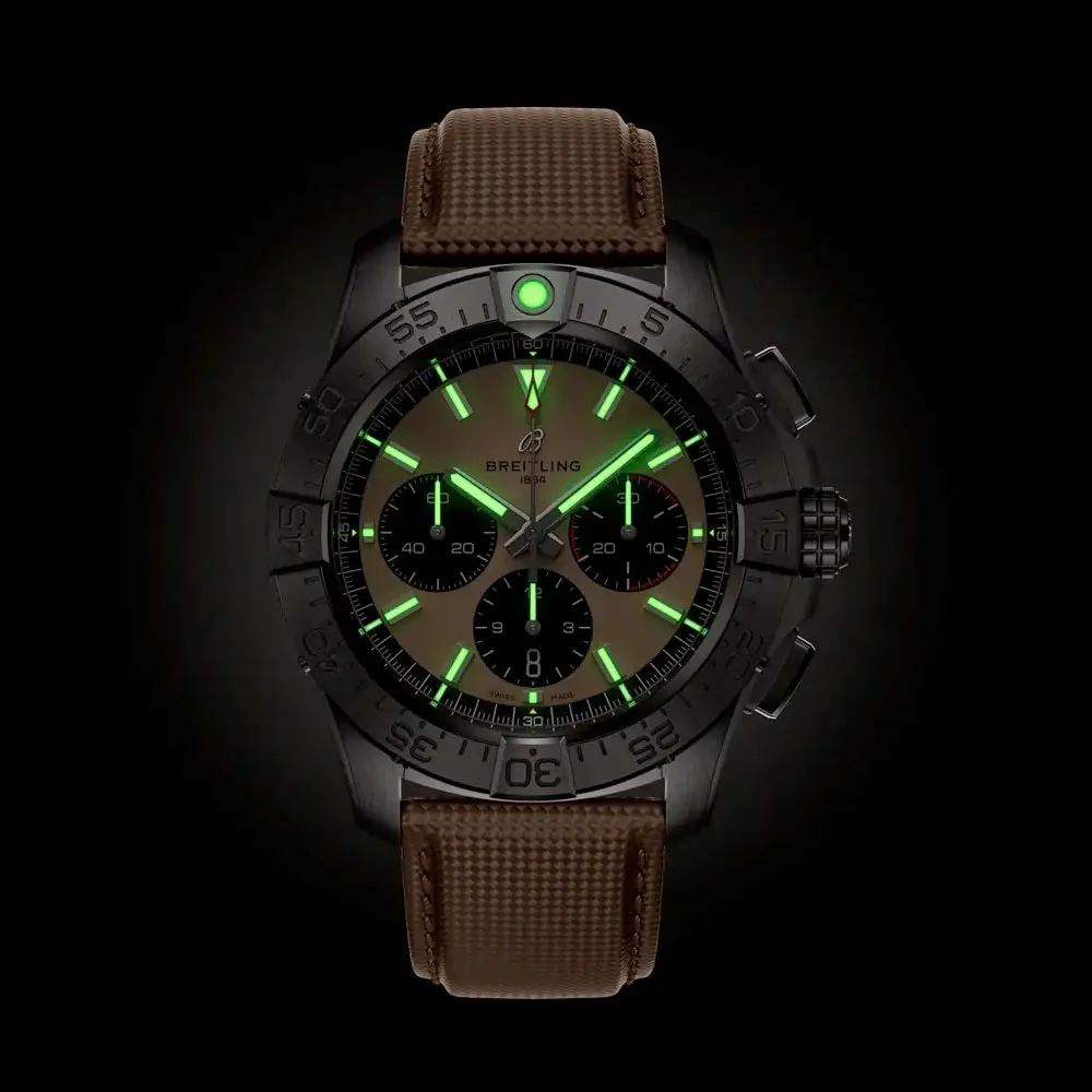 Breitling Ab0147101A1X1 Avenger B01 Chronograph 44 Stainless Steel Sand Dial Watch - Image 3