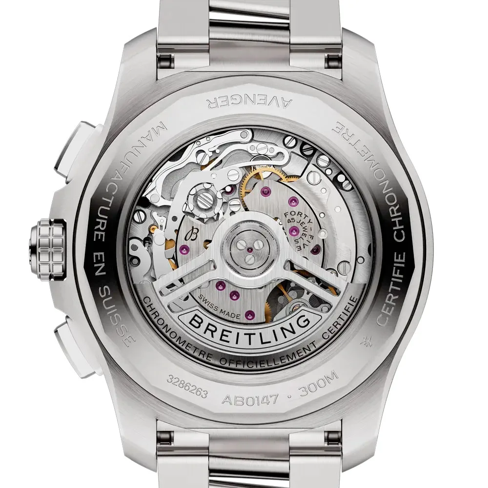 Breitling Ab0147101B1A1 Avenger B01 Chronograph 44 Stainless Steel Black Dial Watch - Image 2