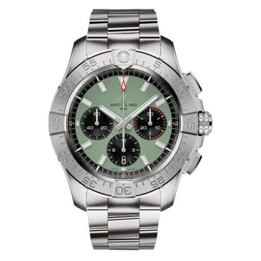 Breitling Ab0147101L1A1 Avenger B01 Chronograph 44 Stainless Steel Green Dial Watch