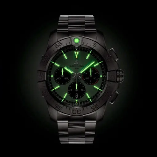 Breitling Ab0147101L1A1 Avenger B01 Chronograph 44 Stainless Steel Green Dial Watch - Image 3