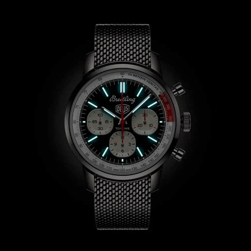 Breitling Ab01765A1B1A1 Top Time B01 Deus Automatic 41 Stainless Steel Black Dial Watch - Image 3