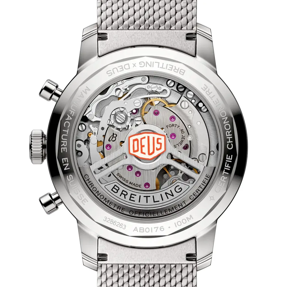 Breitling Ab01765A1B1A1 Top Time B01 Deus Automatic 41 Stainless Steel Black Dial Watch - Image 2