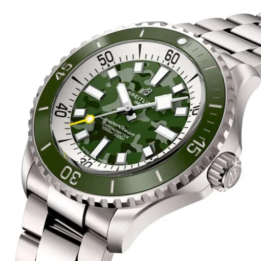 Breitling E10379D31L1E1 Superocean Automatic 46 Super Diver Titanium Green Camouflage Dial Watch - Image 2