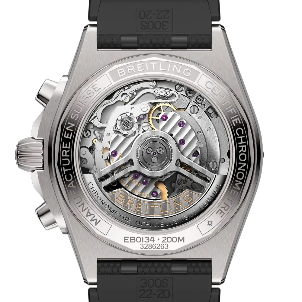 Breitling Eb0134101M1S1 Chronomat B01 42 Titanium Rubber Rouleaux Grey Dial Watch - Image 2