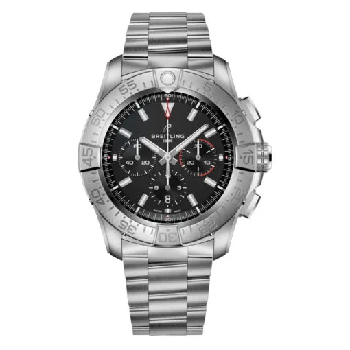Breitling Eb0148101B1E1 Super Avenger B01 Chronograph 46 Titanium Black Dial Watch