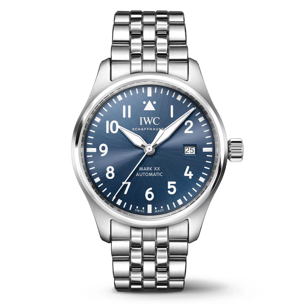 Iwc Iw328204 Mark Xx Stainless Steel Blue Dial Pilot'S Watch