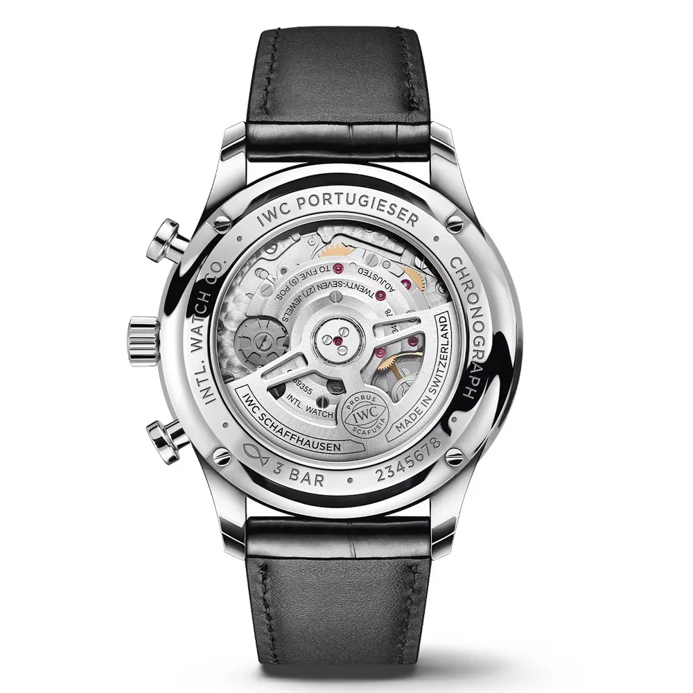 Iwc Iw371624 Portugieser Chronograph Stainless Steel Dune Dial Watch - Image 2