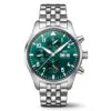 Iwc Iw378006 Chronograph Stainless Steel Green Dial Pilot'S Watch