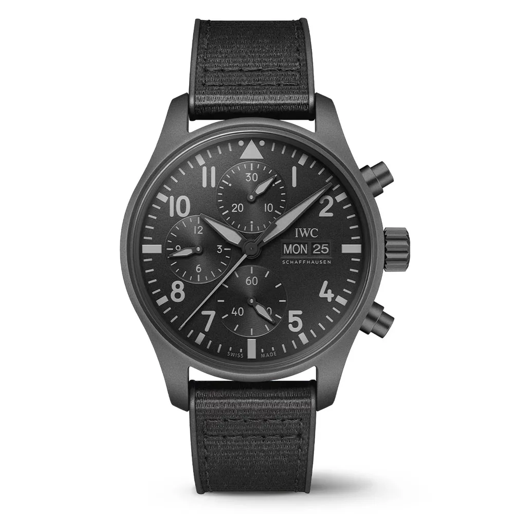 Iwc Iw388106 Chronograph 41 Top Gun Ceratanium Black Dial Pilot'S Watch